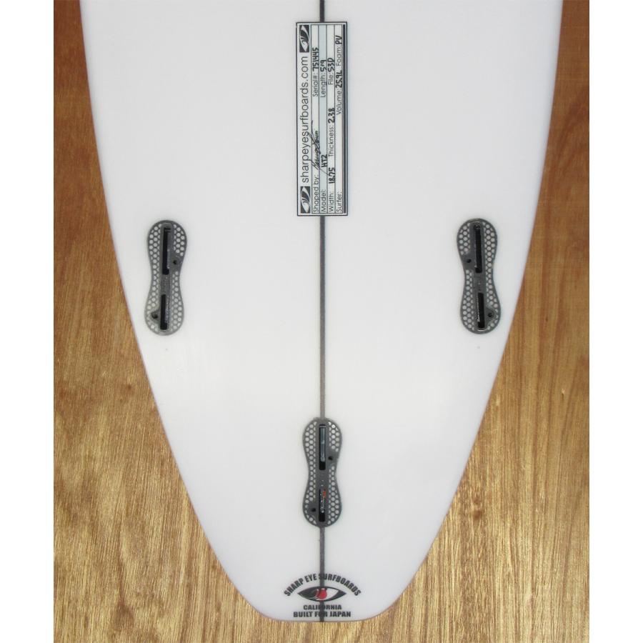 シャープアイサーフボード SHARP EYE SURFBOARDS HT2モデル 5'9" FCS2 TRI（フィンなし）ホワイトカーボンパッチ入り マルシオ・ゾウビシェープ 正規品｜surf-alphas｜06