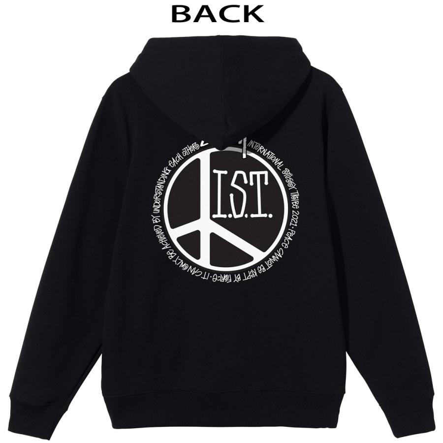 STUSSY ステューシー ピースドットプルオーパーパーカー【PEACE DOT HOODIE】Black / 2021FALL