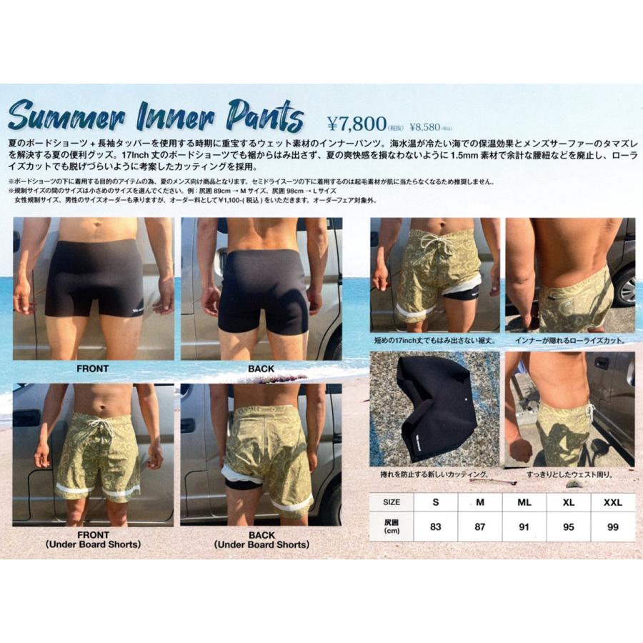 WEST SUITS サマーインナーパンツ（1.5mmジャージ）ボードショーツの
