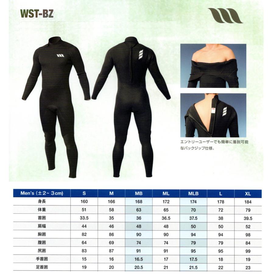 WEST SUITS ウエストスーツ3/2mmシーガルBACK ZIPタイプ【2021 WST-BZモデル】ブラックxブラック（マーク：ホワイト）