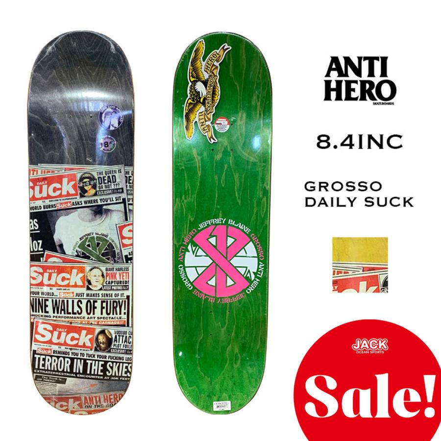 Anti Hero Skateboard アンタイヒーロー スケートボード Suck デッキ Grosso スケボー Daily スケートデッキ Grosso Daily