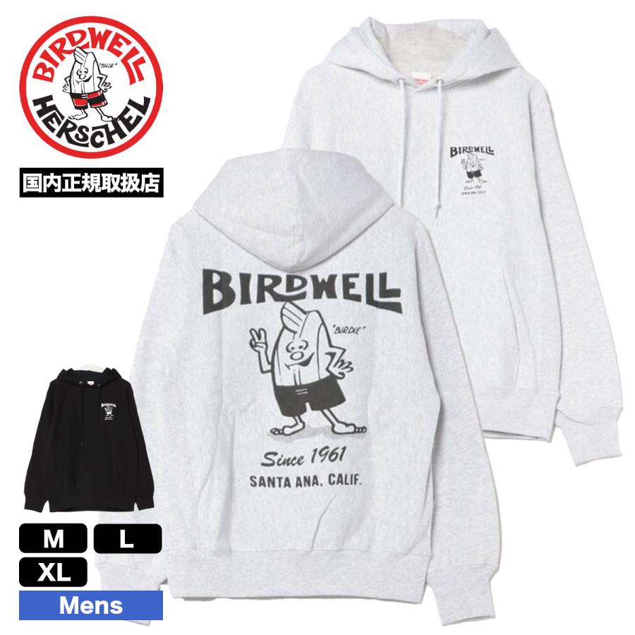 バードウェル メンズ パーカー フーディー birdwell サイドリブ 全2色 