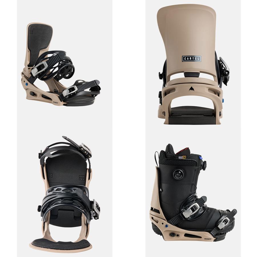 BURTONバインディング【カーテル（メンズMサイズ）】ブラック×茶色 BURTON（バートン） ビンディング スノーボード バインディング メンズ