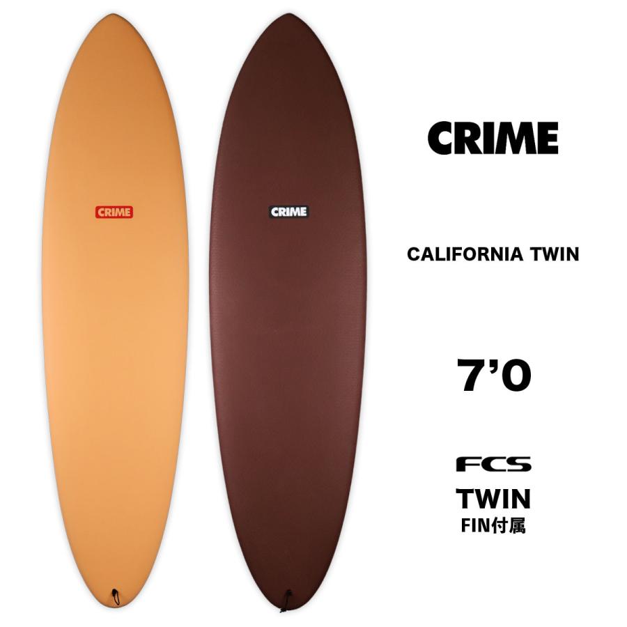 CRIME SURFBOARDS クライム サーフィン サーフボード ソフトボード カリフォルニア ツイン ミッドレングス ツイン フィン付