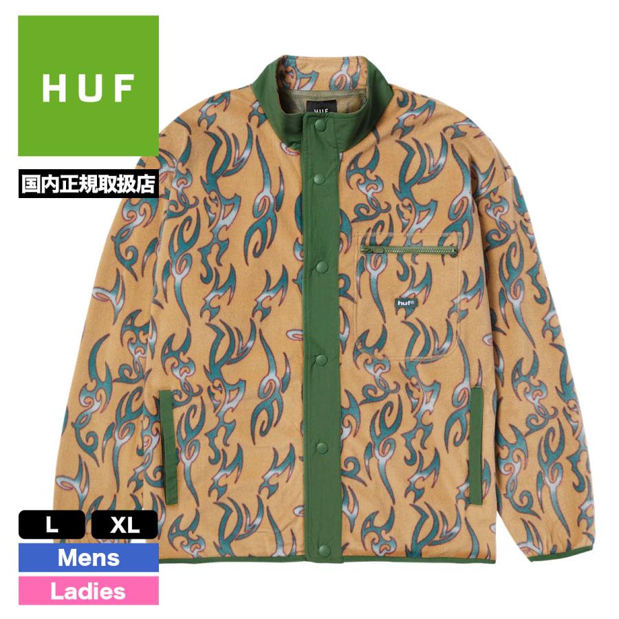 HUF ハフ フリース ジャケット アウター メンズ レディース 総柄 