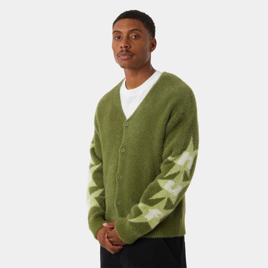 HUF（ハフ） ジャケット シャギー カーディガン ニット メンズ