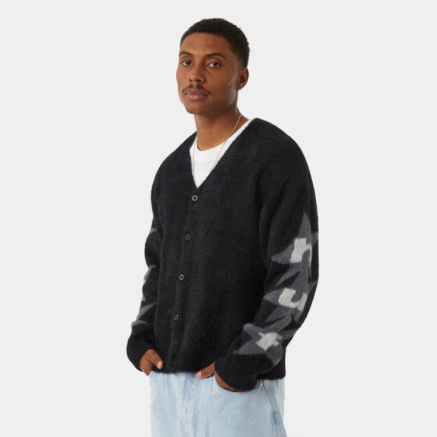 HUF（ハフ） ジャケット シャギー カーディガン ニット メンズ