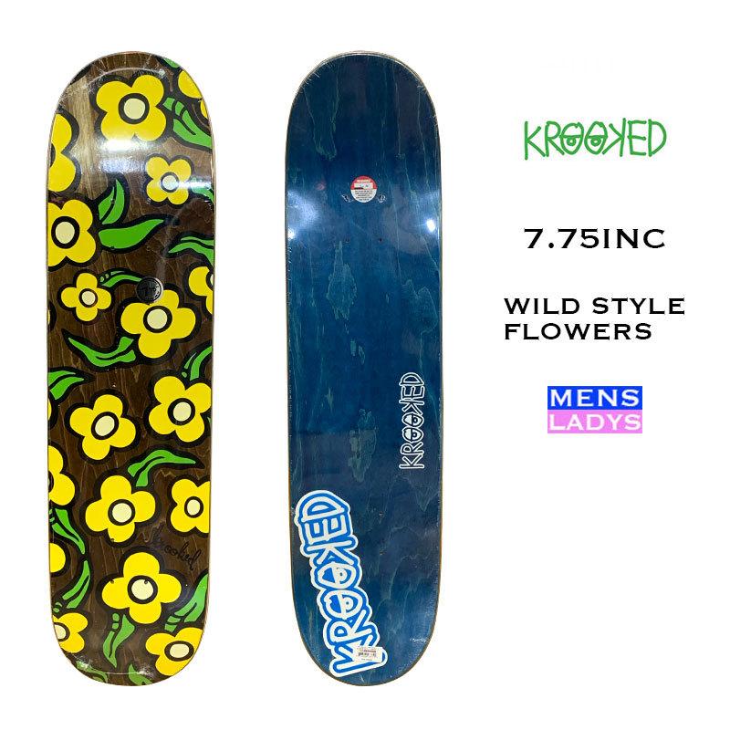 Krooked Skateboard クルキッド スケートボード スケートデッキ デッキ スケボー Wild Style Flowers Deck 花柄 21ss ブラウン 7 75inc Kr1s サーフボード スケート ジャック 通販 Yahoo ショッピング