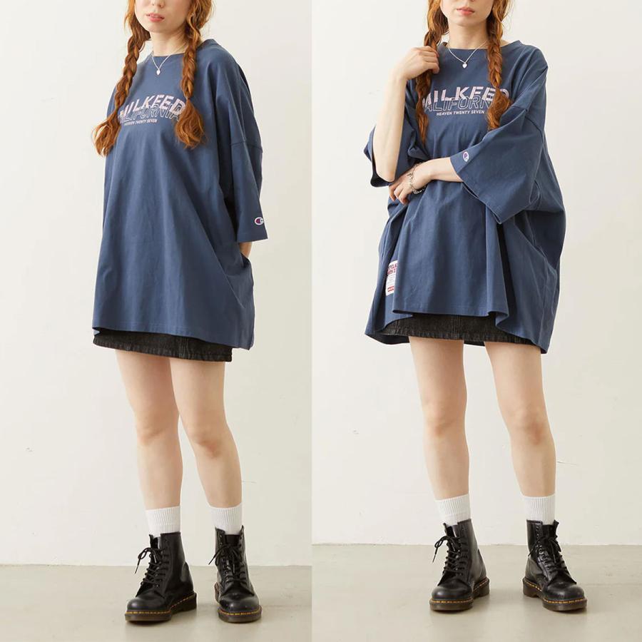 MILKFED.（ミルクフェド） レディース 半袖Tシャツ 5分袖 ビッグT 