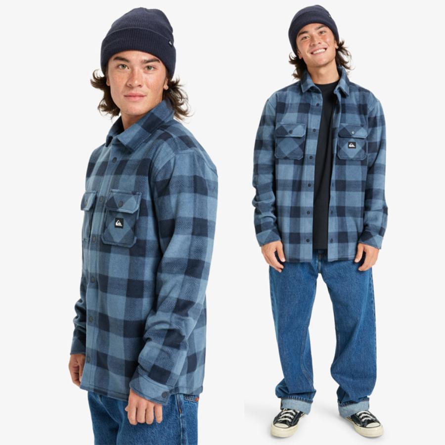Quiksilver（クイックシルバー） メンズ 長袖シャツ フリース チェック