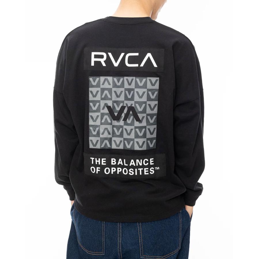 RVCA ブラック スカルデザイン タッパー 長袖　新品未使用 RVCA 24 FW ルーカ ロンT PATCH BALANCE LT Tシャツ 長袖