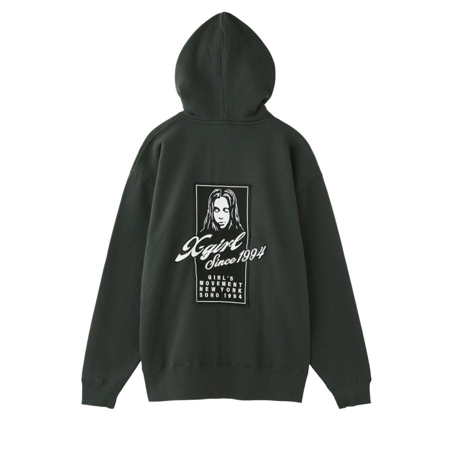 エックスガール レディース ジップパーカー スウェット フード