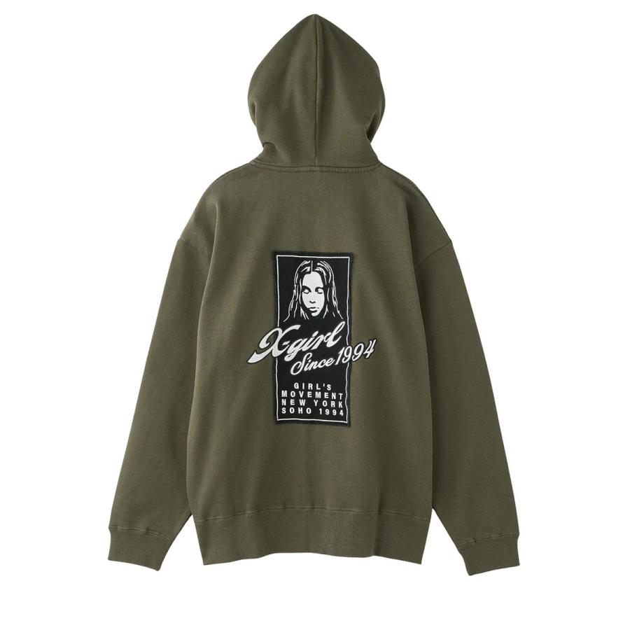 エックスガール レディース ジップパーカー スウェット フード