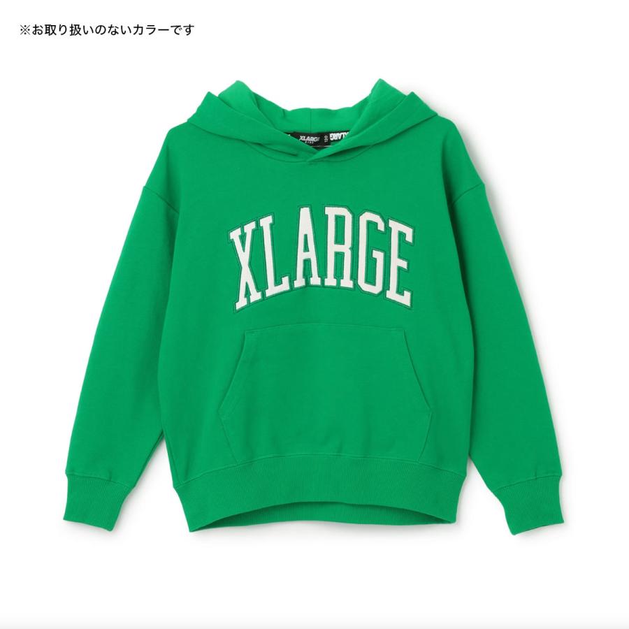 XLARGE KIDS キッズ ワッペンロゴパーカー トップス 男の子 子供 OGゴリラ グレー 140cm 小学生 人気ブランド エクストララージキッズ【9454205】の画像