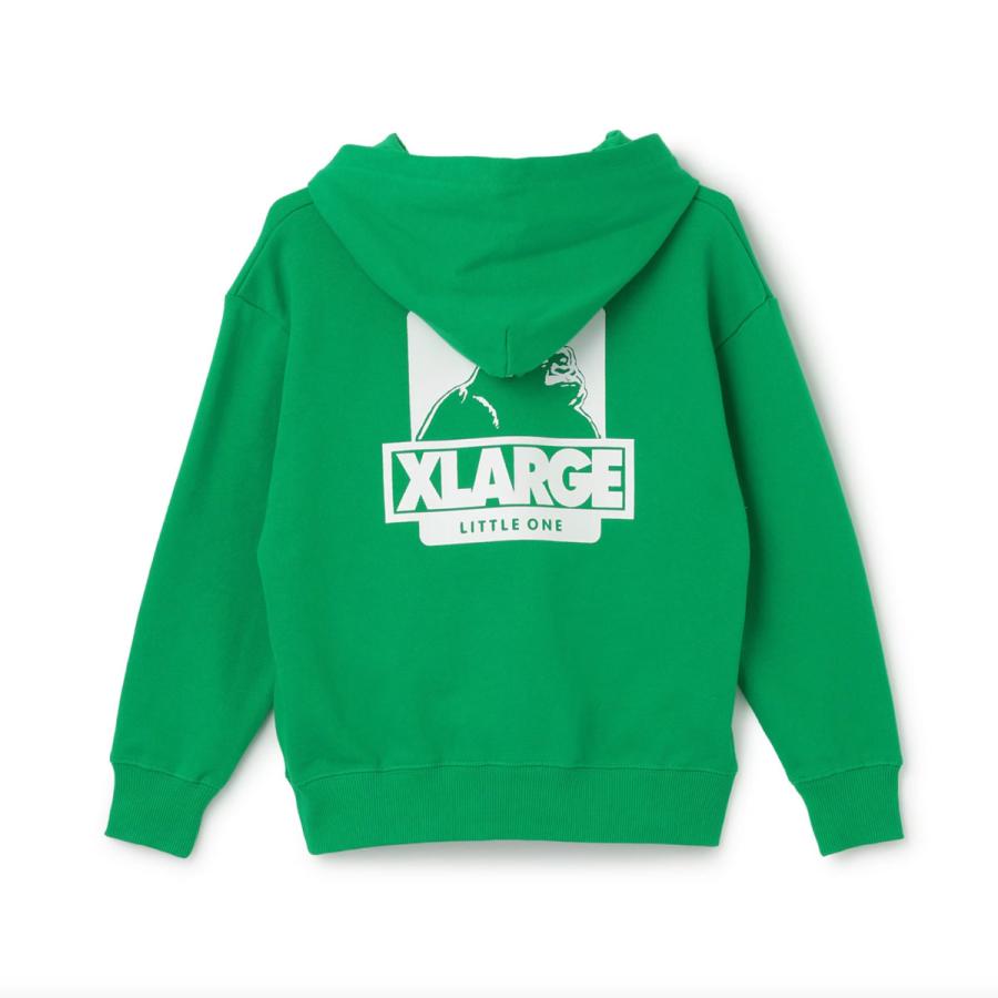 XLARGE KIDS キッズ ワッペンロゴパーカー トップス 男の子 子供 OGゴリラ グレー 140cm 小学生 人気ブランド エクストララージキッズ【9454205】の画像