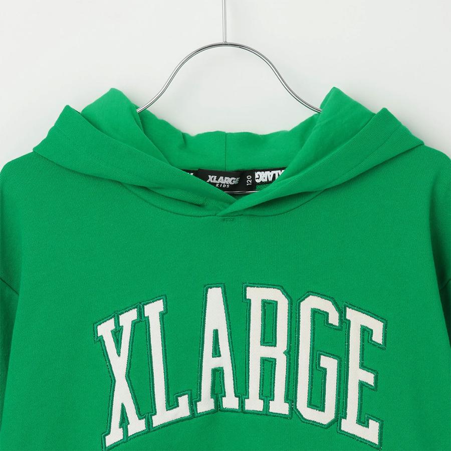 XLARGE KIDS キッズ ワッペンロゴパーカー トップス 男の子 子供 OGゴリラ グレー 140cm 小学生 人気ブランド エクストララージキッズ【9454205】の画像