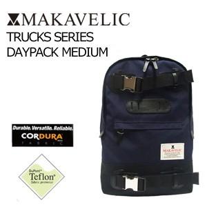 MAKAVELIC マキャベリック バックパック リュック コーデュラ CORDURA テフロン sale/TRUCKS DAYPACK MEDIUM NAVY-BLACK｜surfer