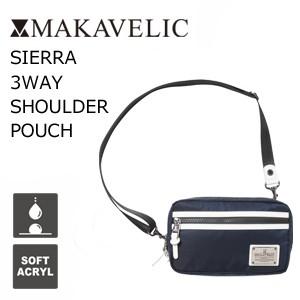 送料無料 MAKAVELIC SIERRA  3WAY SHOULDER POUCH NAVY WHITE マキャベリック シエラ 3ウェイ ショルダーポーチ ネイビーホワイト｜surfer