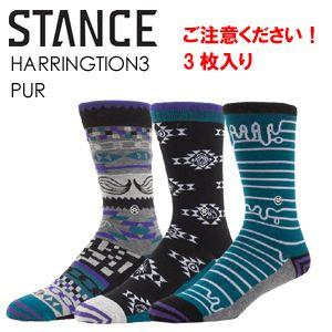 あすつく STANCE スタンス STANCE SOCKS ソックス 靴下/HARRINGTON3-PUR (3足組)｜surfer