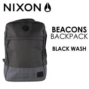 正規品 NIXON ニクソン バックパック リュックサック/BEACONS BACKPACK BLACK/BLACK WASH｜surfer