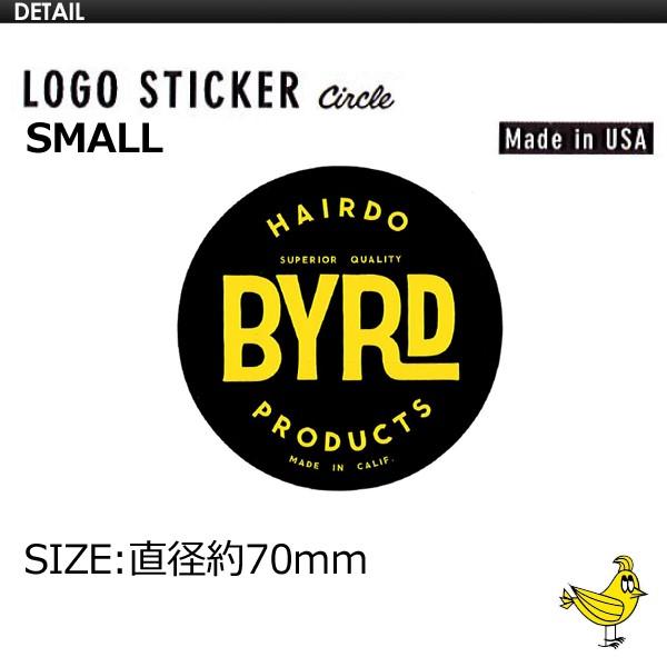 あすつく BYRD バード ワックス ポマード ステッカー/BYRD LOGO STICKER CIRCLE SMALL ロゴステッカー サークル S｜surfer｜02