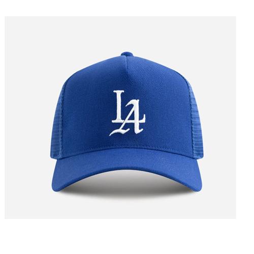 STAMPD LAロゴ刺繍 ネイビー トラッカーキャップ 日本正規品 STAMPD スタンプド アパレル CAP 帽子 Chris Stamp/LA 001