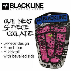 あすつく BLACKLINE ブラックライン デッキパッチ デッキパッド/OUTLINES 5-PIECE COOLADE｜surfer