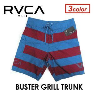あすつく ボードショーツ サーフトランクス 水着 RVCA ルーカ/Buster Grill Trunk｜surfer