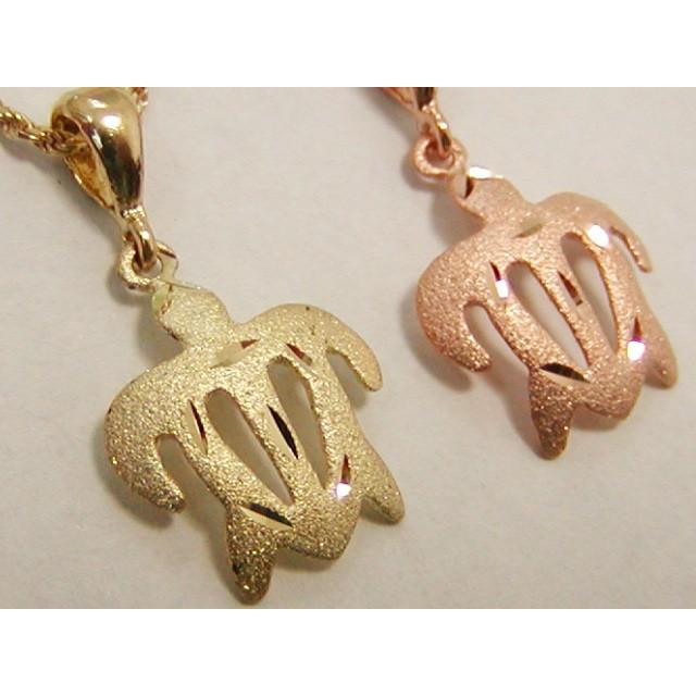 【美品】ハワイアンジュエリー　ホヌ チャーム 14K/14Ksg ハワイアンジュエリー ペンダント 14K 14金 ゴールド イエローゴールド