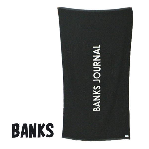 値下げしました！BANKS/バンクス LABEL TOWEL DIRTY BLACK バスタオル ビーチタオル ロゴ ax0012 [返品、交換不可]｜surfingworld