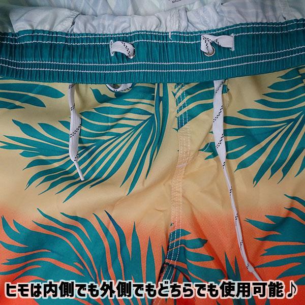 メンズ サーフパンツ 男性用水着 海パン/海水パンツ カップル水着 ボードショーツ GREEN/YELLOW/ORANGE トロピカル柄 総柄 サーフトランクス メール便送料無料｜surfingworld｜10