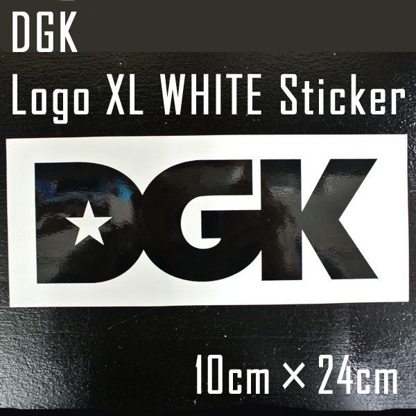 DGK/ディージーケイ STICKER/ステッカー 【LOGO XL WHITE】｜surfingworld