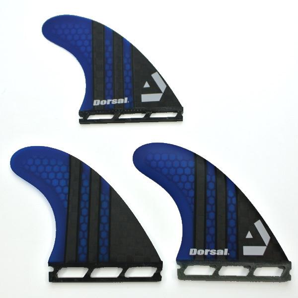 DORSAL/ドーサル CARBON HEXCORE HONEYCOMB BLUE THRUSTER FIN FUTURES トライフィン3本セット[返品、交換不可]｜surfingworld｜02