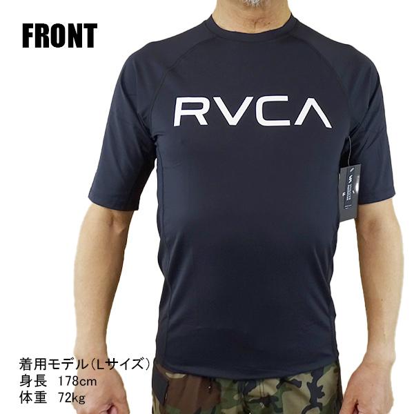 RVCA/ルーカ メンズ半袖ラッシュガード S/S RASHGUARD BLACK  UVA/UVB 男性用水着 UVカット 0120[返品、交換及びキャンセル不可]｜surfingworld｜03