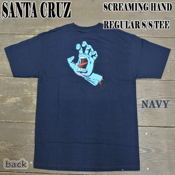 SANTA CRUZ/サンタクルズ SCREAMING HAND REGULAR S/S TEE NAVY メンズ Tシャツ 17 男性用　クリックポスト対応｜surfingworld