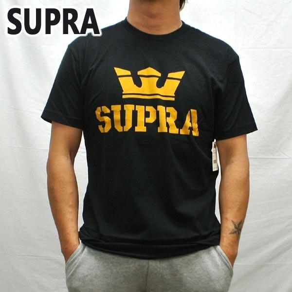 値下げしました！SUPRA/スープラ ABOVE REGULAR BLACK S/S TEE メンズ 半袖 プリント Tシャツ [返品、交換及びキャンセル不可]　クリックポスト対応｜surfingworld