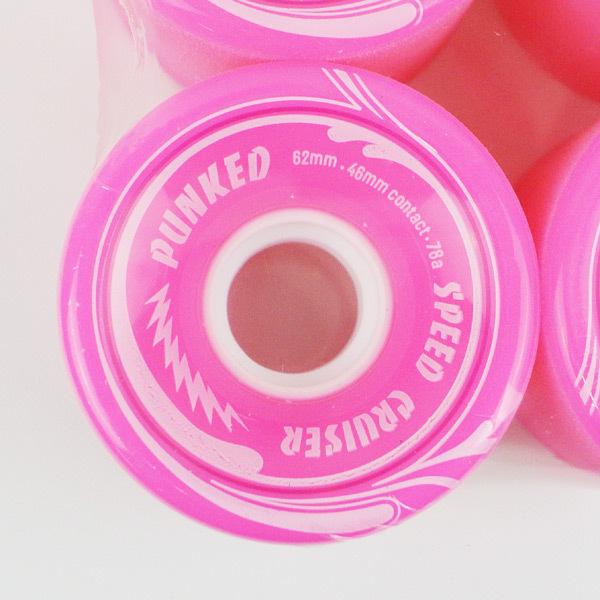 YOCAHER PUNKED SPEED CRUISER LONGBOARD WHEEL 62×46mm 78a SOLID PINK スケートボード ウィール white[返品、交換不可]｜surfingworld｜04