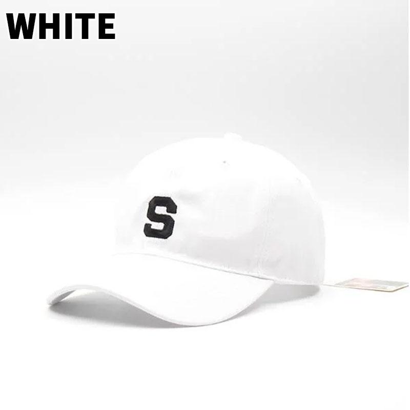 CAP/キャップ 男女兼用 「S」刺繍 ワンポイント 帽子 選べる3カラー