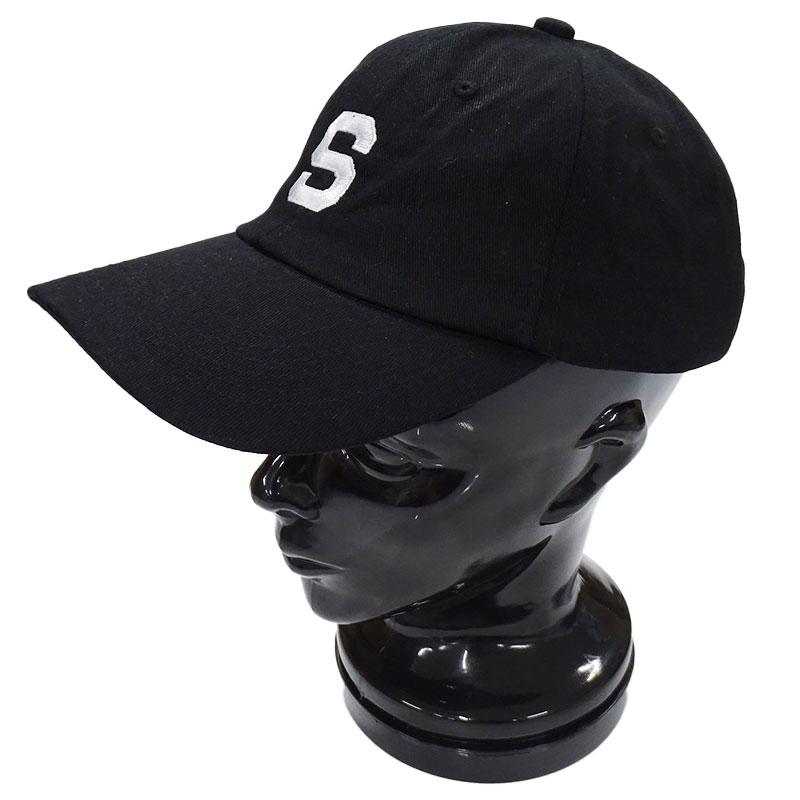 CAP/キャップ 男女兼用 「S」刺繍 ワンポイント 帽子 選べる3カラー