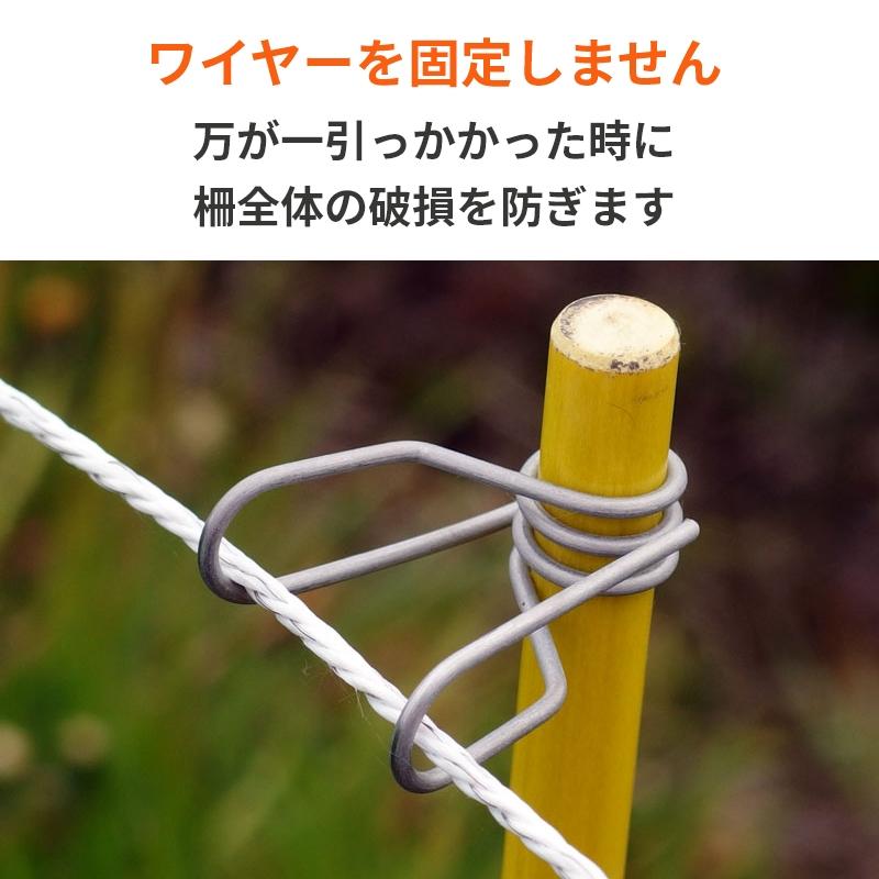 クイッククリップ 電気柵・ワイヤー架線に】クイッククリップ12型 | 電気柵 支柱 ポール