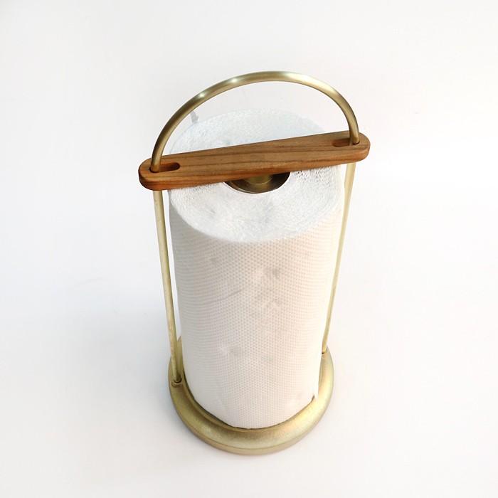 FUTAGAMI 真鍮の生活用品 真鍮鋳肌のキッチンペーパーホルダー小