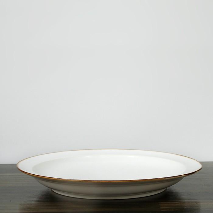 有田焼 JICON 磁今 浅リム皿 中 渕錆 大治将典デザイン φ210×h28