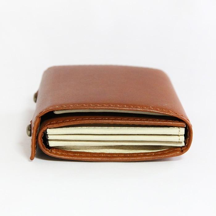 コンパクトな財布　m+ エムピウ MILLEFOGLIE2 Pig 25　コニャック | m+（革製品） | 01