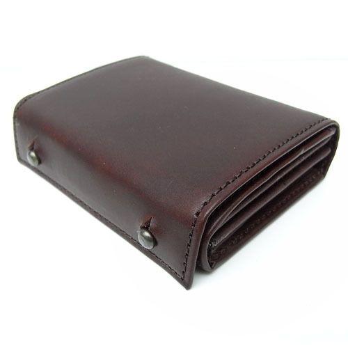 コンパクトな財布　m+ エムピウ MILLEFOGLIE2 25 Pig タバコXチョコ（送料割引対象外品） | m+（革製品）