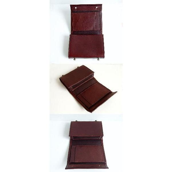 コンパクトな財布　m+ エムピウ MILLEFOGLIE2 25 Pig タバコXチョコ（送料割引対象外品） | m+（革製品） | 03