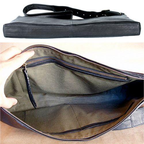 m+エムピウ村上雄一郎　PIATTO BASSO ピアット バッソ ショルダーバッグ横長　 ブラック | m+（革製品） | 02