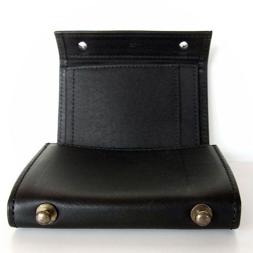 コンパクトな財布　m+ エムピウ MILLEFOGLIE2 Pig ブラック×ブラック（送料割引対象外品） | m+（革製品） | 01