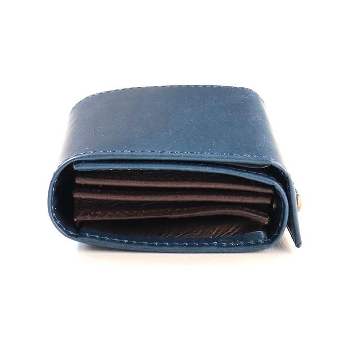 コンパクトな財布　m+ エムピウ MILLEFOGLIE2  Pigブルーチョコ30（W110×H85×D35mm）（送料割引対象外品） | m+（革製品） | 02
