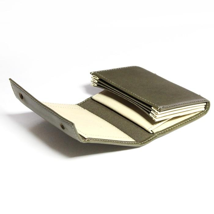 コンパクトな財布　m+ エムピウ MILLEFOGLIE2 25Pig グリージョ Xベージュ（送料割引対象外品） | m+（革製品） | 02