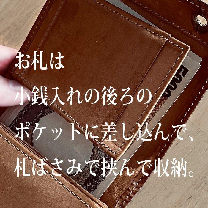 m+（エムピウ） コンパクトな財布 MILLEFOGLIE2 Pig25 グリーンxチョコ